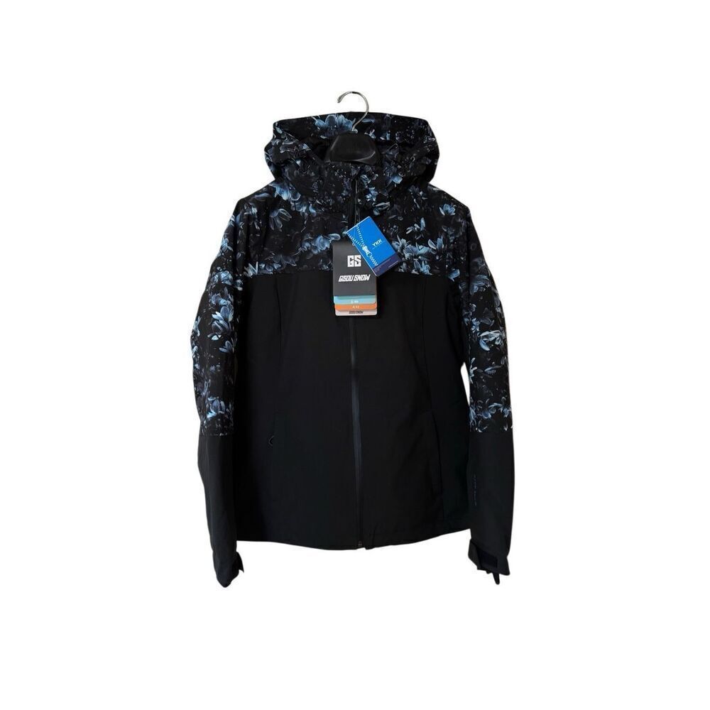 Gsou Snow Back To Mountain Downhill Woman’s Winter Hooded Ski Jacket Size L